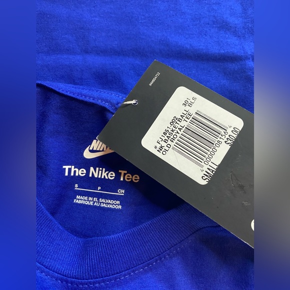 Nike Men's Blue Old Royal Basketball Court Graphic Tee T-Shirt Sz S $30. - Picture 2 of 7